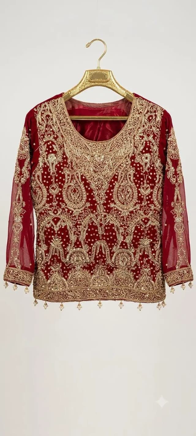 bridal dress  lehnga kurti shafoon duppta for sale one time use