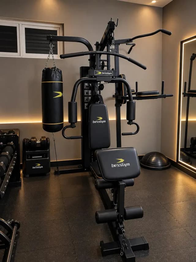 BessGym Multi-Station Home Gym Setup – Complete Fitness Machine
