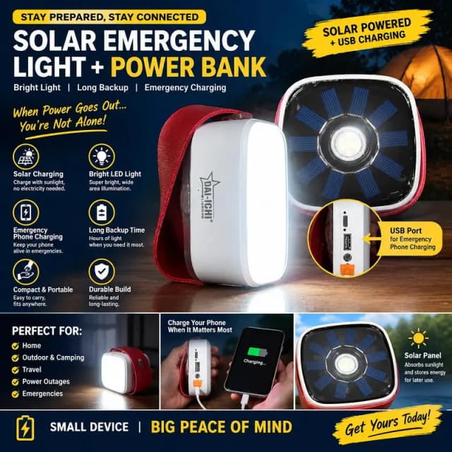 power bank light, emergency light, power bank