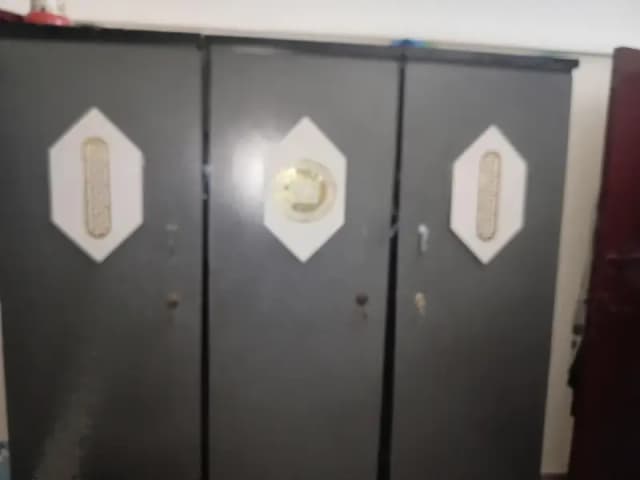 three door wooden wardrobe, two door metallic wardrobe
