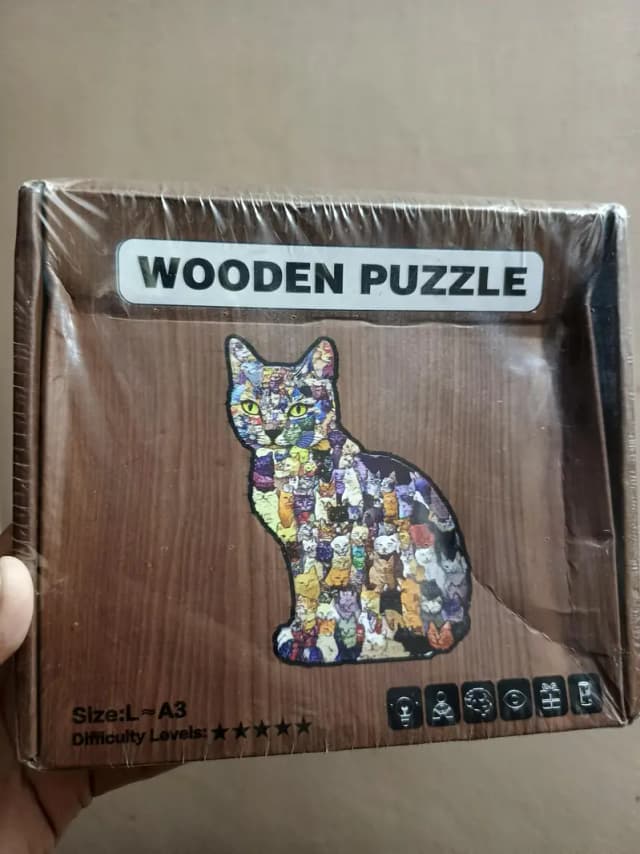 Imported Wooden Cat Puzzle | Premium Jigsaw Wooden Puzzle