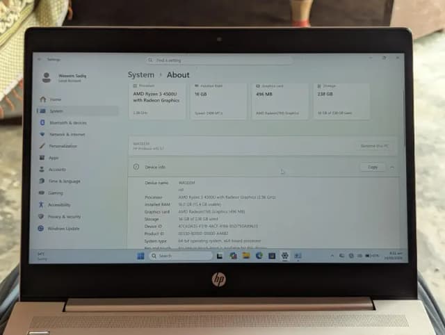 HP ProBook 445 G7 Ryzen 5 4500U | 16GB RAM | 256GB SSD