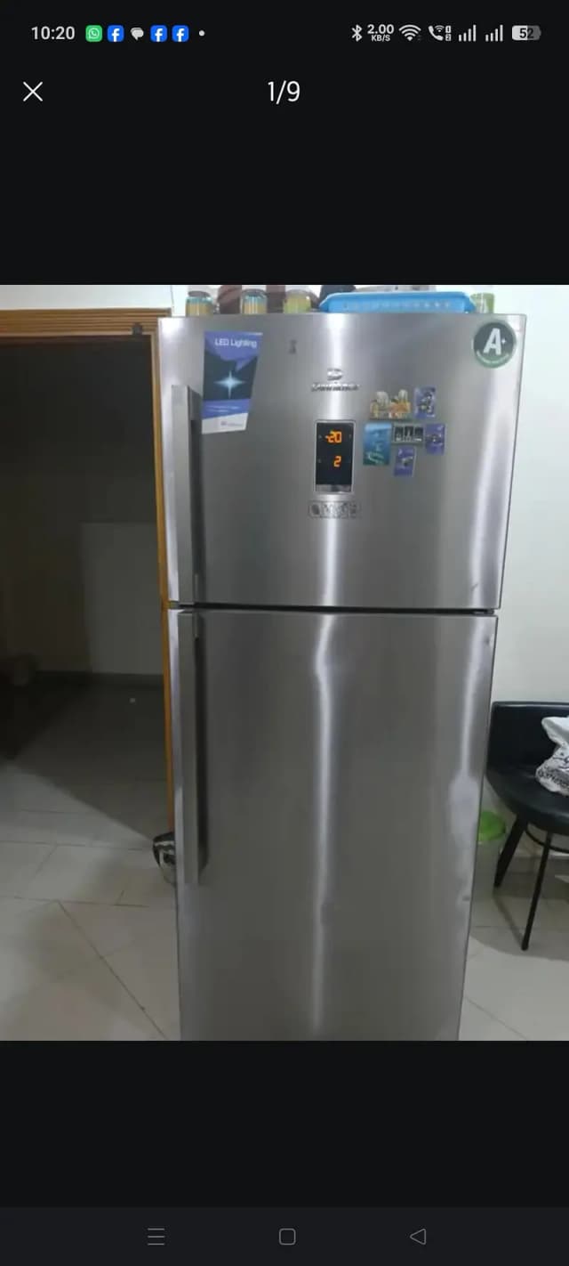 Dawlance no-frost refrigerator dw 600, used condition 9/10
