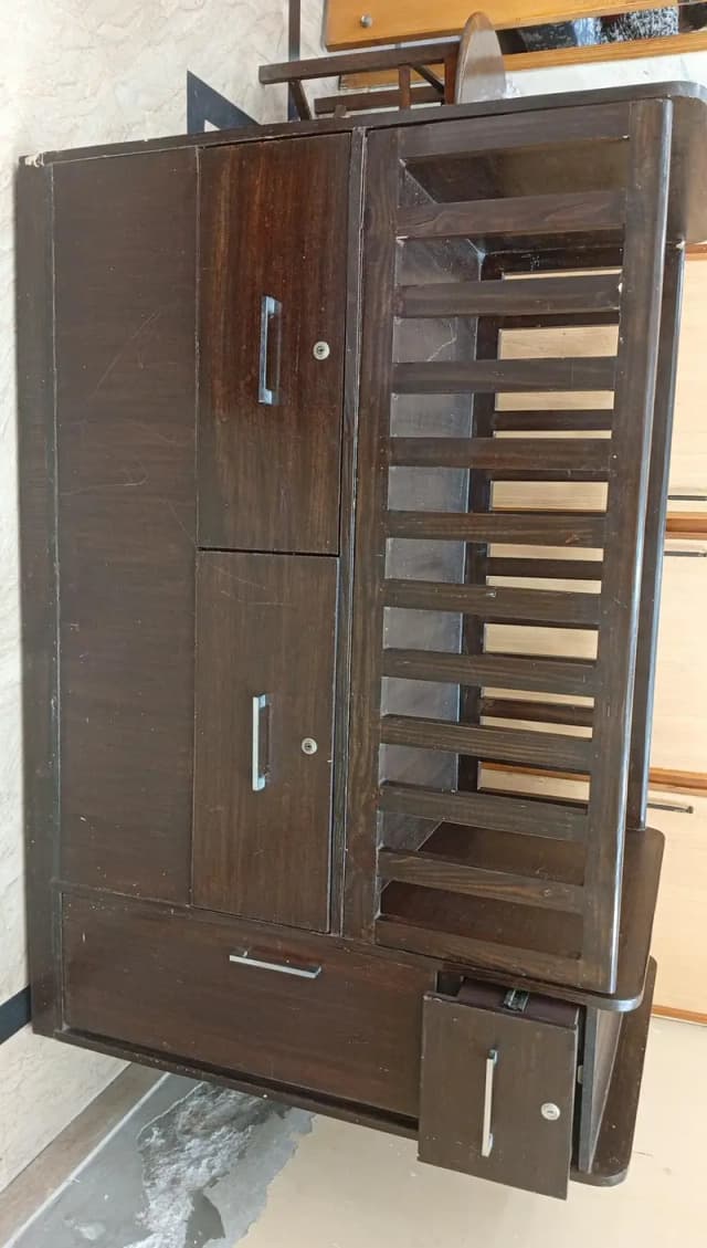 wooden baby cot