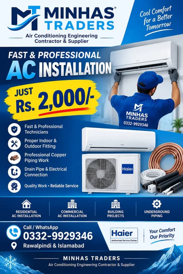 AC Installation| AC Fitting | AC Repair |AC Installation Service|