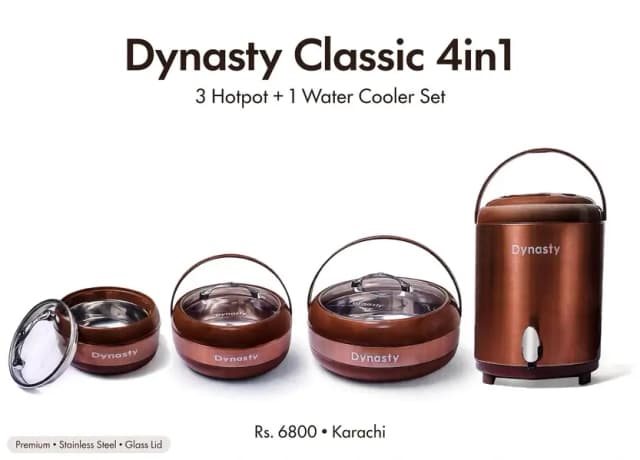Dynasty classic 4 in hotpot 3 hotpot +water cooler