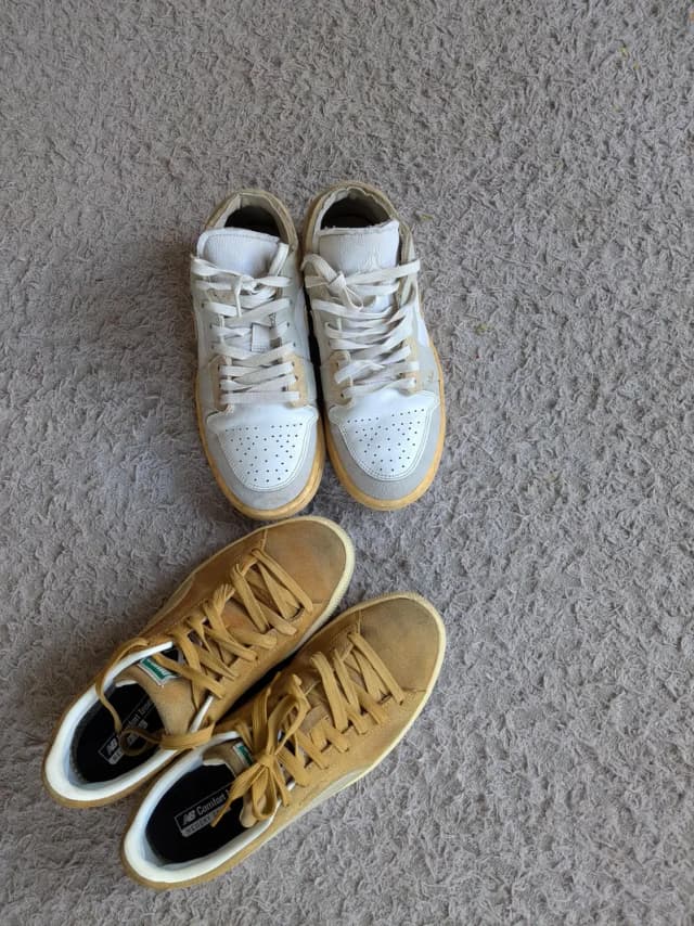 puma suede and Nike sneakers