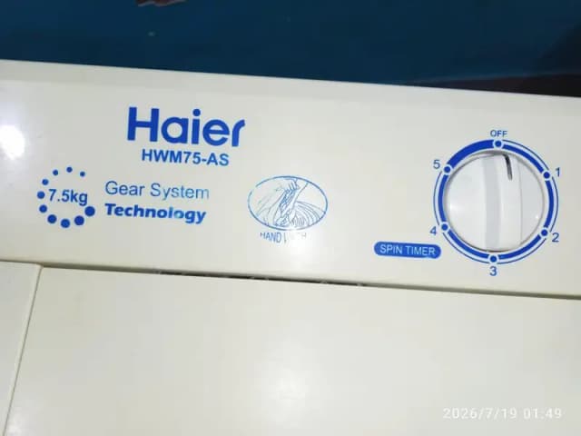 Haier washing machine twin tub model number HWM 75-AS