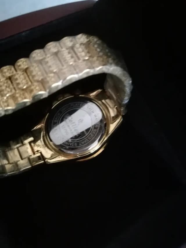 gold plated fancy watch