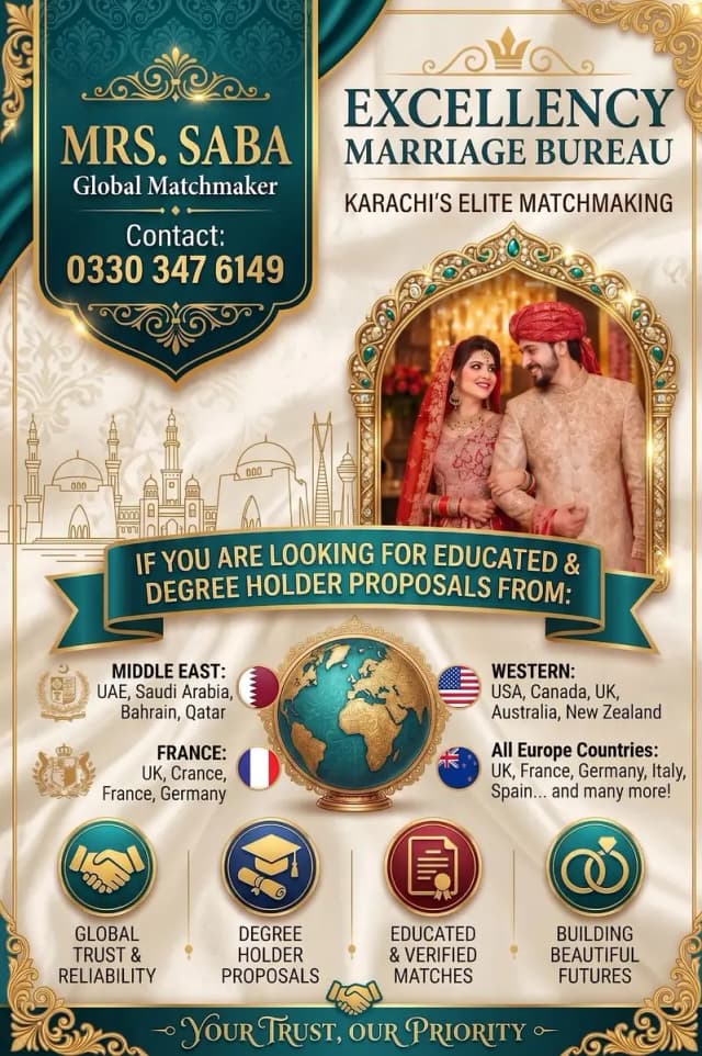 Karachi Elite Marriage Bureau | Educated & Degree Holder Rishtay