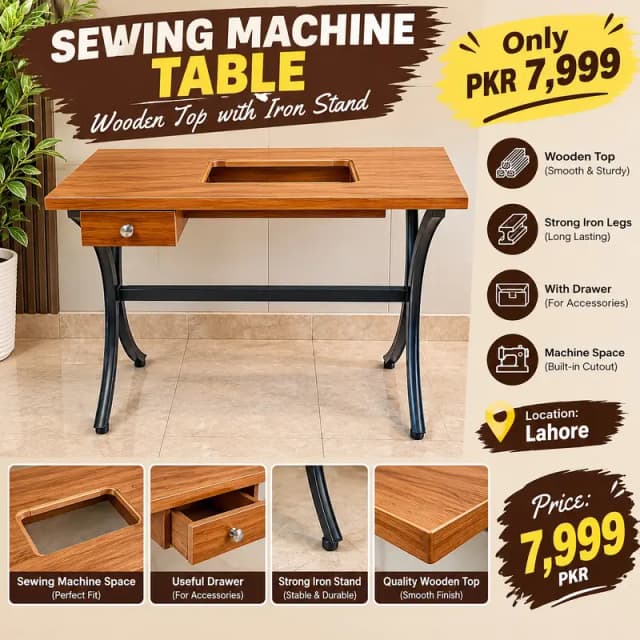 Table | Wooden Top Table | Silayi Machine Table | K Shape Table |ok