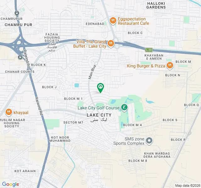 1 Kanal Prime Residential Plot for Sale in M3, Lake City Lahore