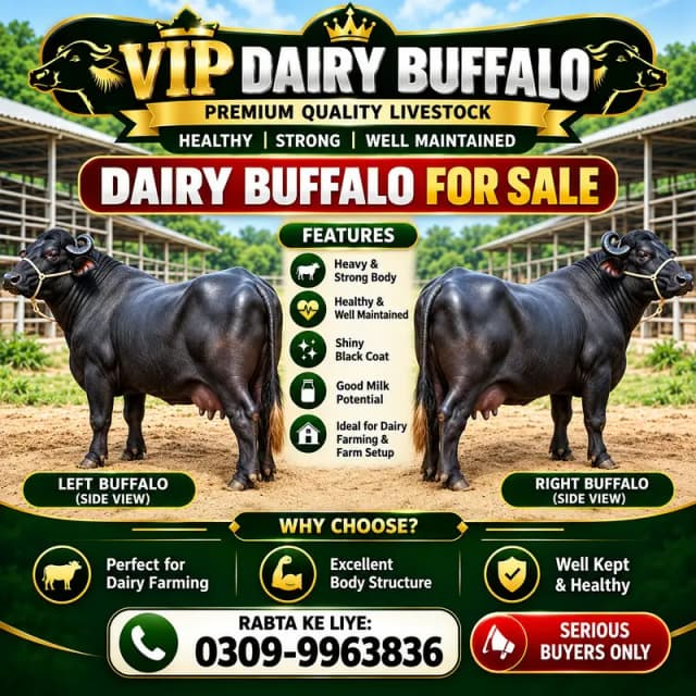 VIP Premium Dairy Buffalo | Heavy Body | Healthy & Well Maintained