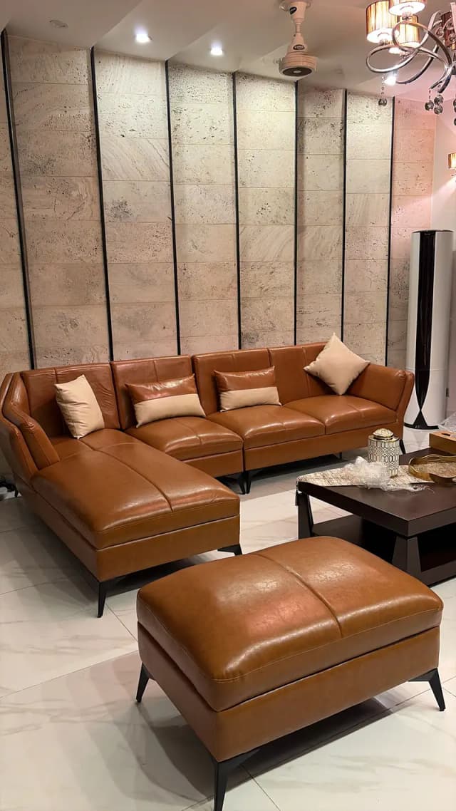 L shape sofa complete set