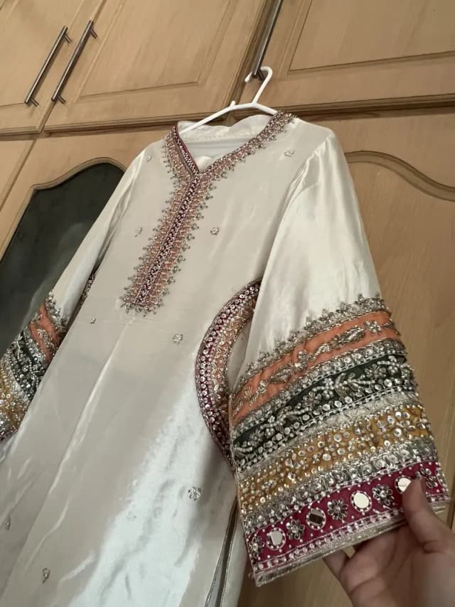 White dress for nikkh function
