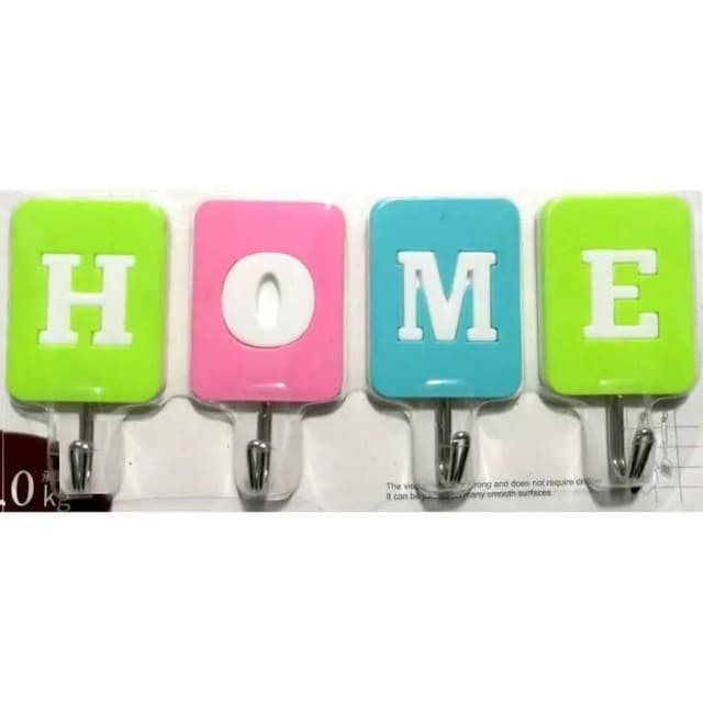 Self Adhesive Premium Home Keys Holder for Wall 4 Hooks