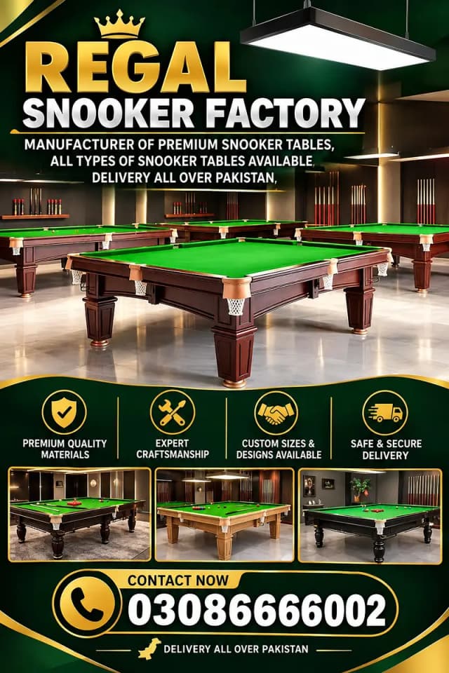 Snooker Table Manufacturer | Factory Price | Club & Home Use