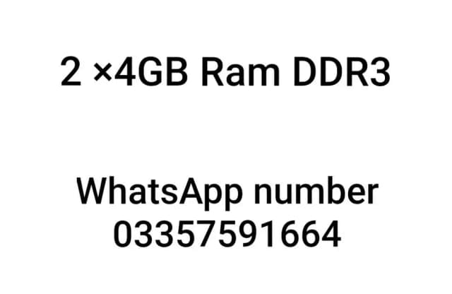 2 ram 4GB DDR3 laptop