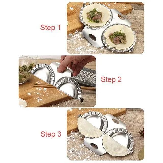 T  Multi-Function Dumpling Maker Mold Dough Presser Stainless Steel Kitchen Gadgets Novelty Wonton Mould For Dough Pressing