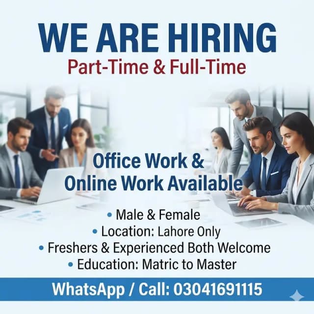 NEED STAFF FOR COMPANY HANDSOME SALARY