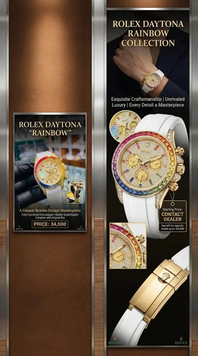 Daytona fully Raimbow Style iced watch