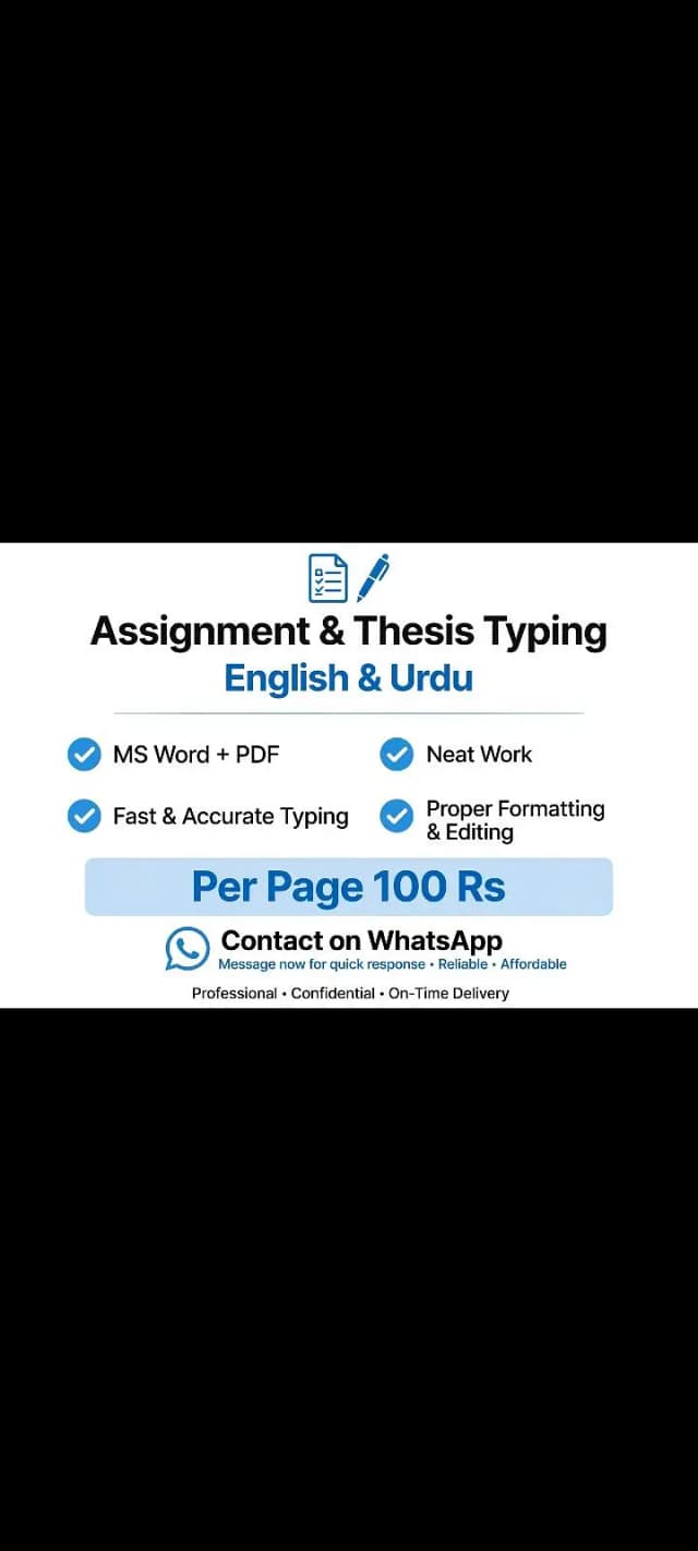 Assignment Typing work