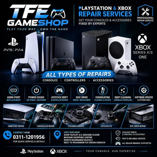 PS5/PS4/PS3/XBOX SERIES X/S, XBOX ONE X/S, XBOX 360, REPAIRING
