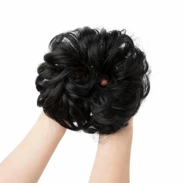 New Arrival: Synthetic Bun Pony Extensions – Messy Scrunchies for Women, Black