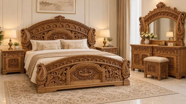 Chiniot Wooden Furniture/bed set for sale/Bed set/luxury bed set