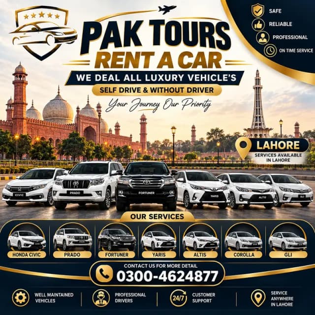 Rent A Car, Hiace Grand Cabin Lahore ,Travel, Events, Weddings, Tour