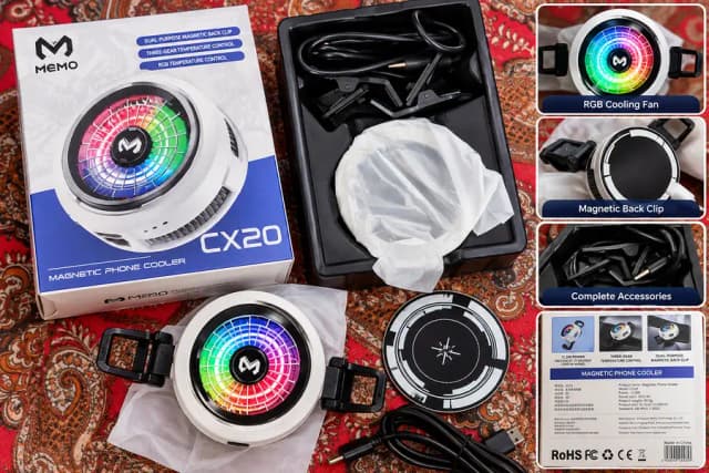 MEMO CX20 15W RGB Gaming Phone Cooler – Excellent Condition