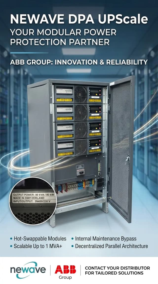 ABB Newave DPA UPScale 80kVA 80kW Modular Online UPS