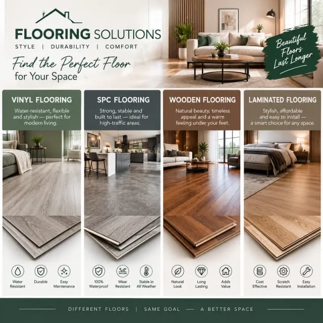 Vinyl flooring / SPC flooring /Wooden flooring / Laminated flooring