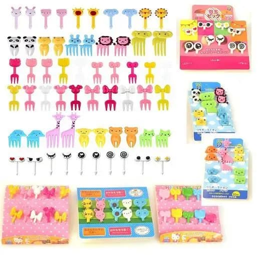 Fruit Forks Food Picks for Kids,Animal Food Picks,Foods Picks Lunches,Reusable Plastic Fruit Forks Cute Cartoon Fruit Picks Toothpicks Decor  R5951