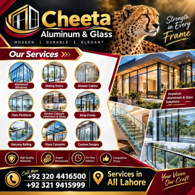 ALUMINUM & GLASS SERVICE  IN LAHORE