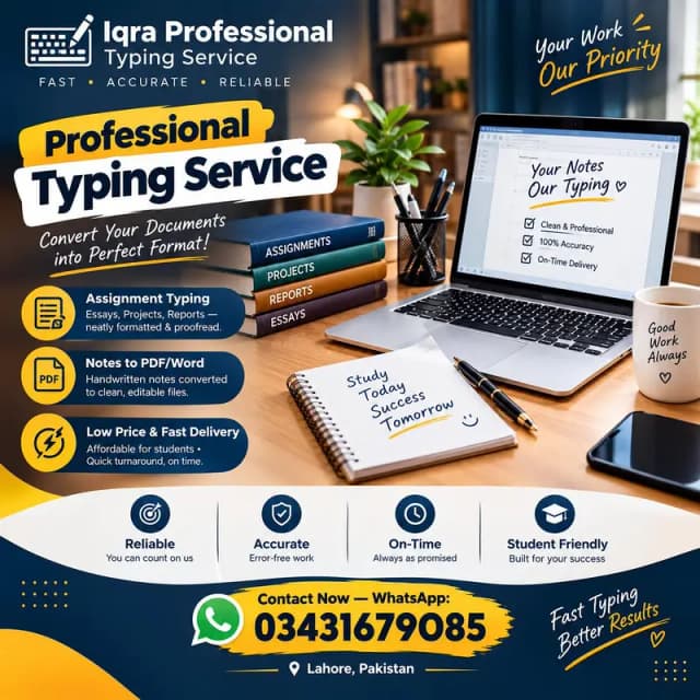 Assignment Typing Service | University College Assignments