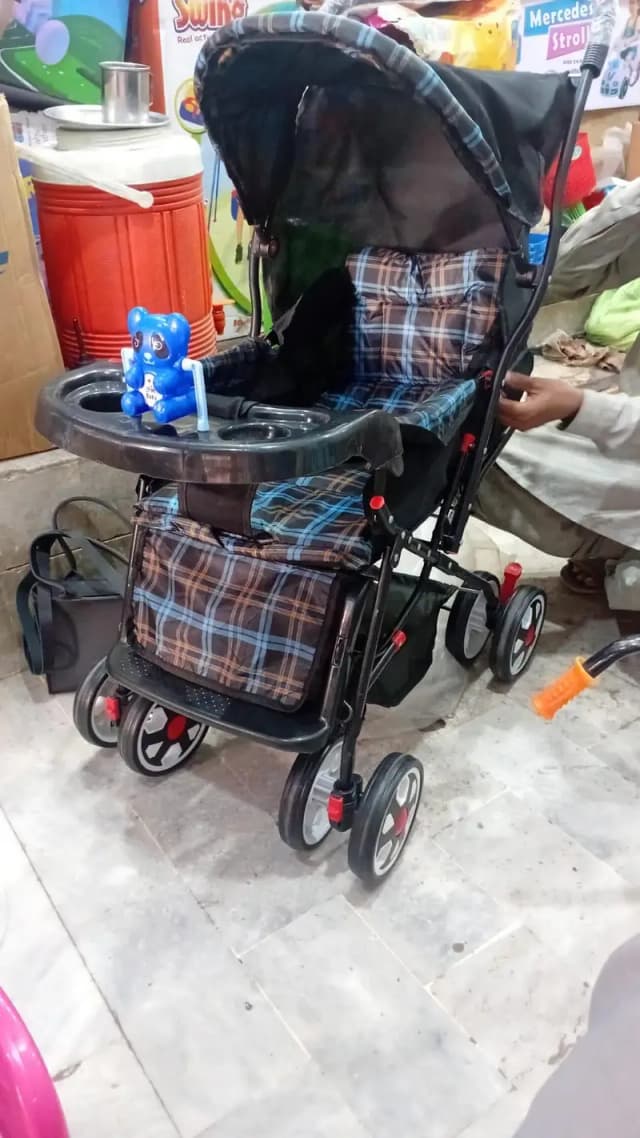Baby Pram Stroller Trolley - Foldable & Clean Condition