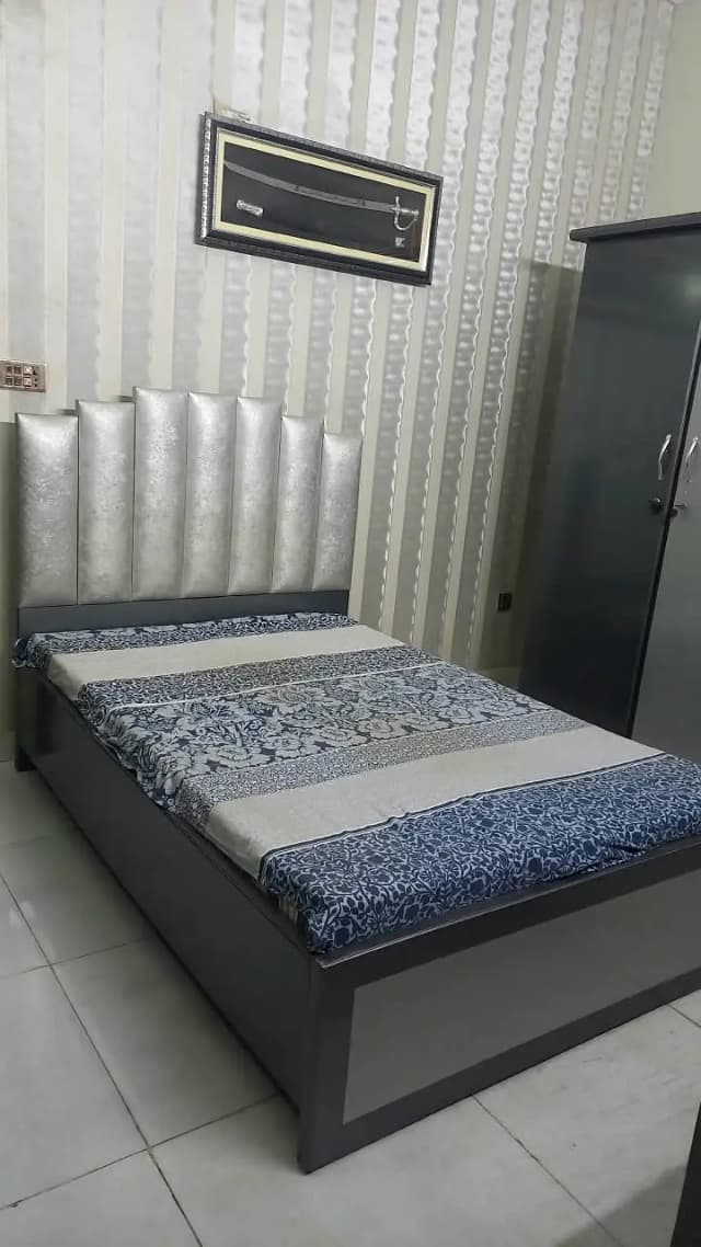 Single Bed Set with 3-Door Cupboard & Dressing Table with Mirror