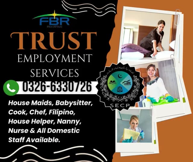 Maid Services, House Maid , Cook, Chef, Helper, Driver, Couple Maids