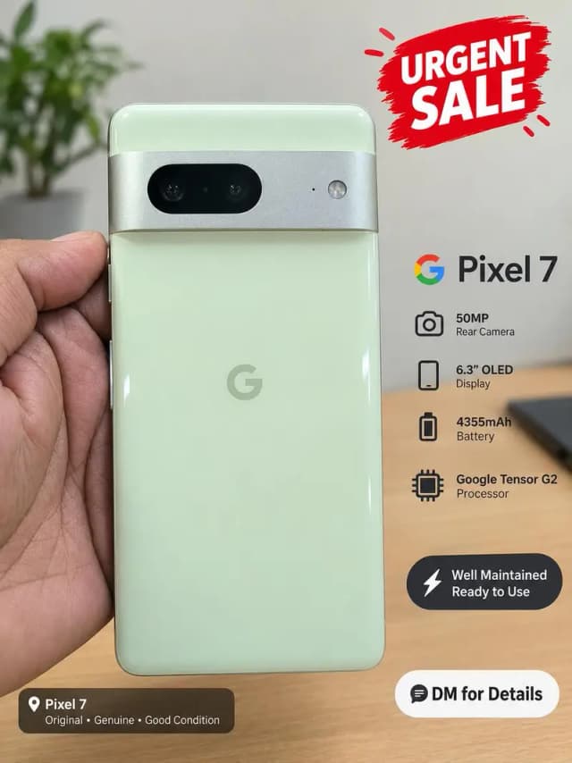 Google Pixel 7 sell 10/10 condition dual sim working
