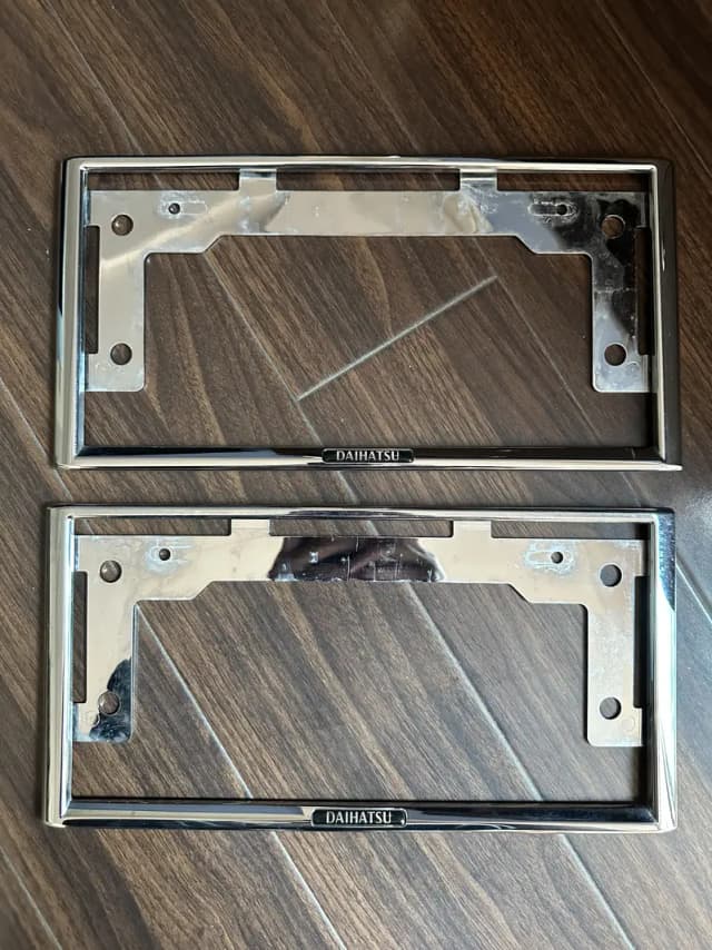 Daihatsu chrome number plate frame japan