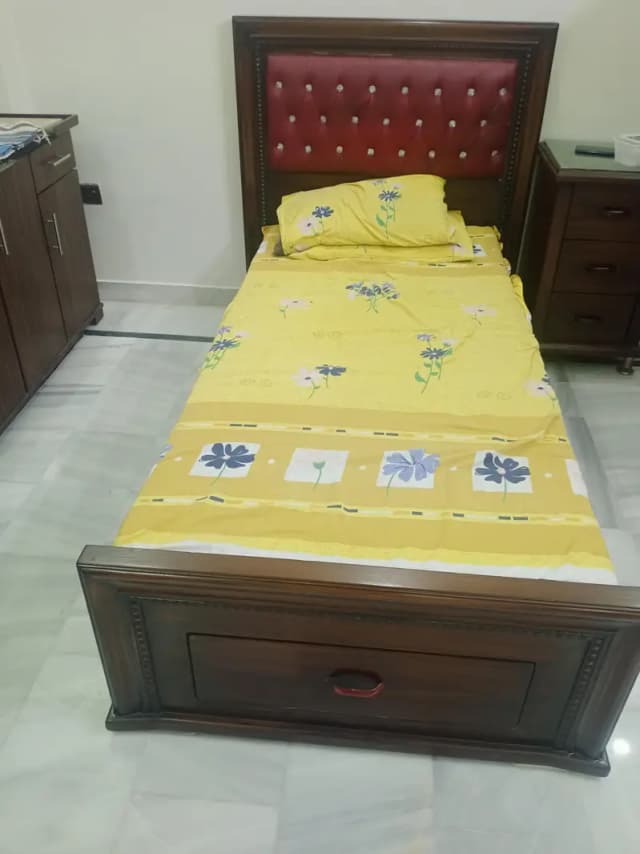 Beautiful Wooden Two Single Bed Set for Sale - Good Condition