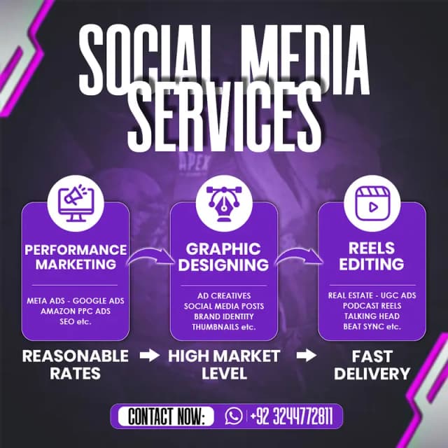 Digital Marketing - Graphic Designing - Reels Video Editing (SERVICES)