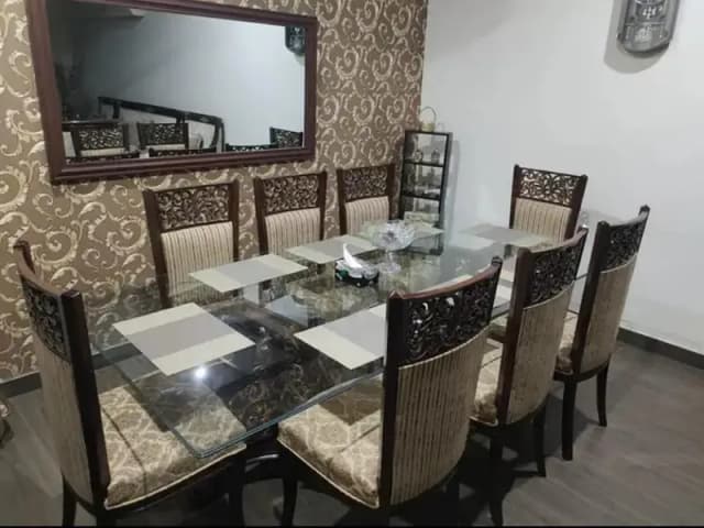 Dining table with Eight chairs