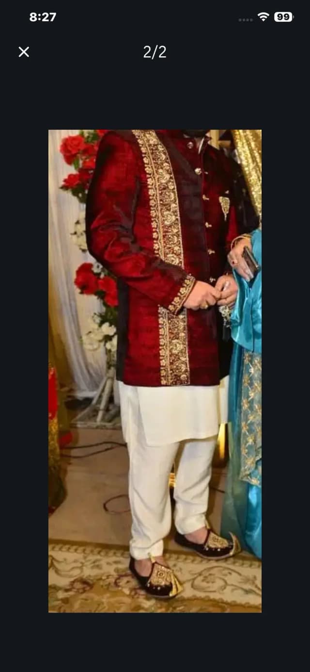 Sherwani and khula hand made dulha house