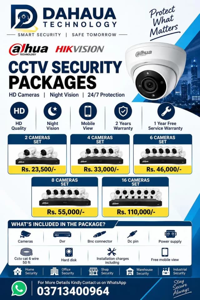Dahua, Hikvision CCTV Cameras | hd Quality Cameras | with installation