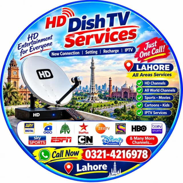 HD Dish Antenna & IPTV Android Box Services 0321-4216978