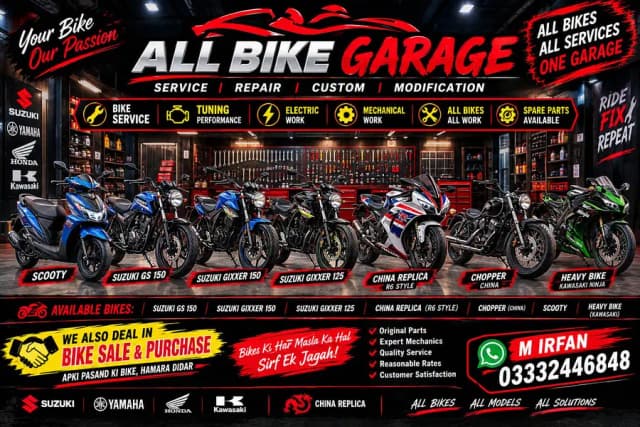 Bike Repairing Services in Lahore |  Mechanic and repair services