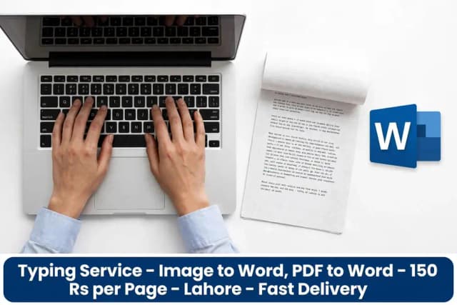 Typing work Lahore