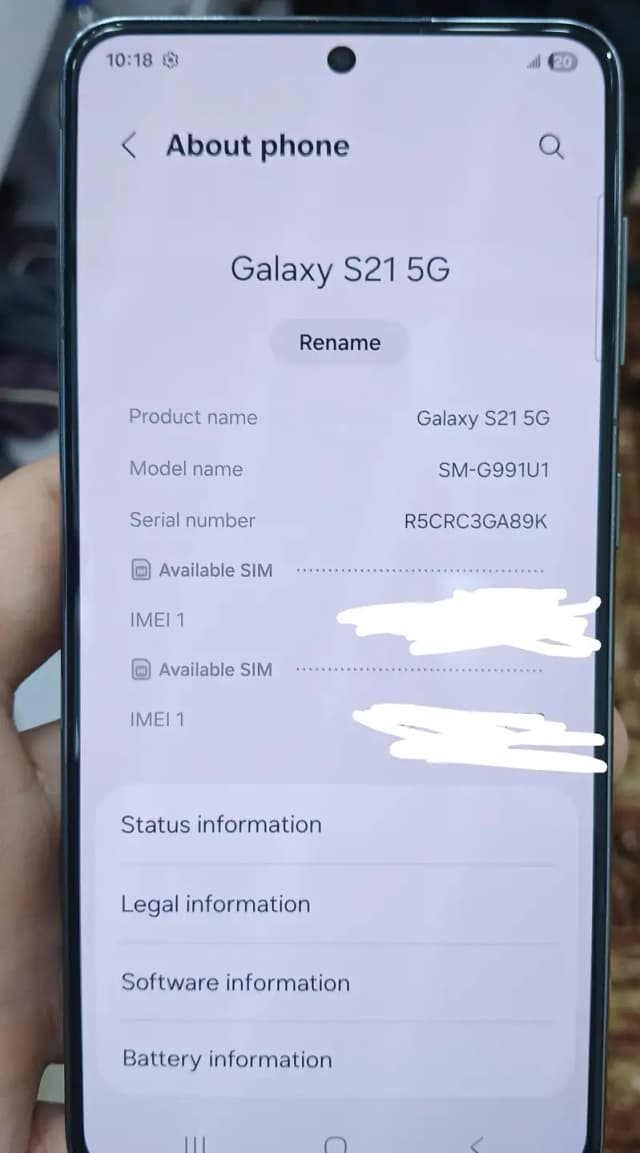 Samsung Mobile S21 128gb approved